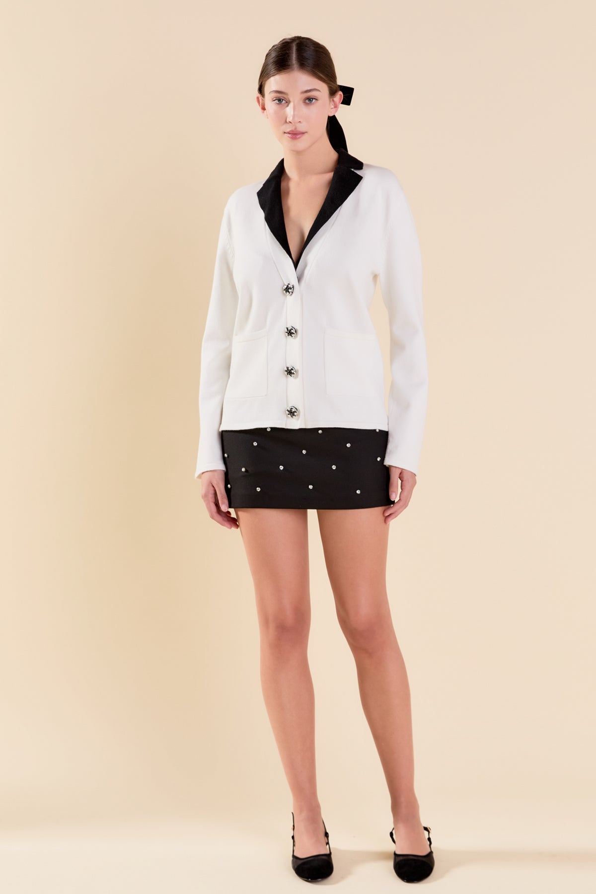 Endless Rose - Premium Jewel Knit Blazer Cardigan