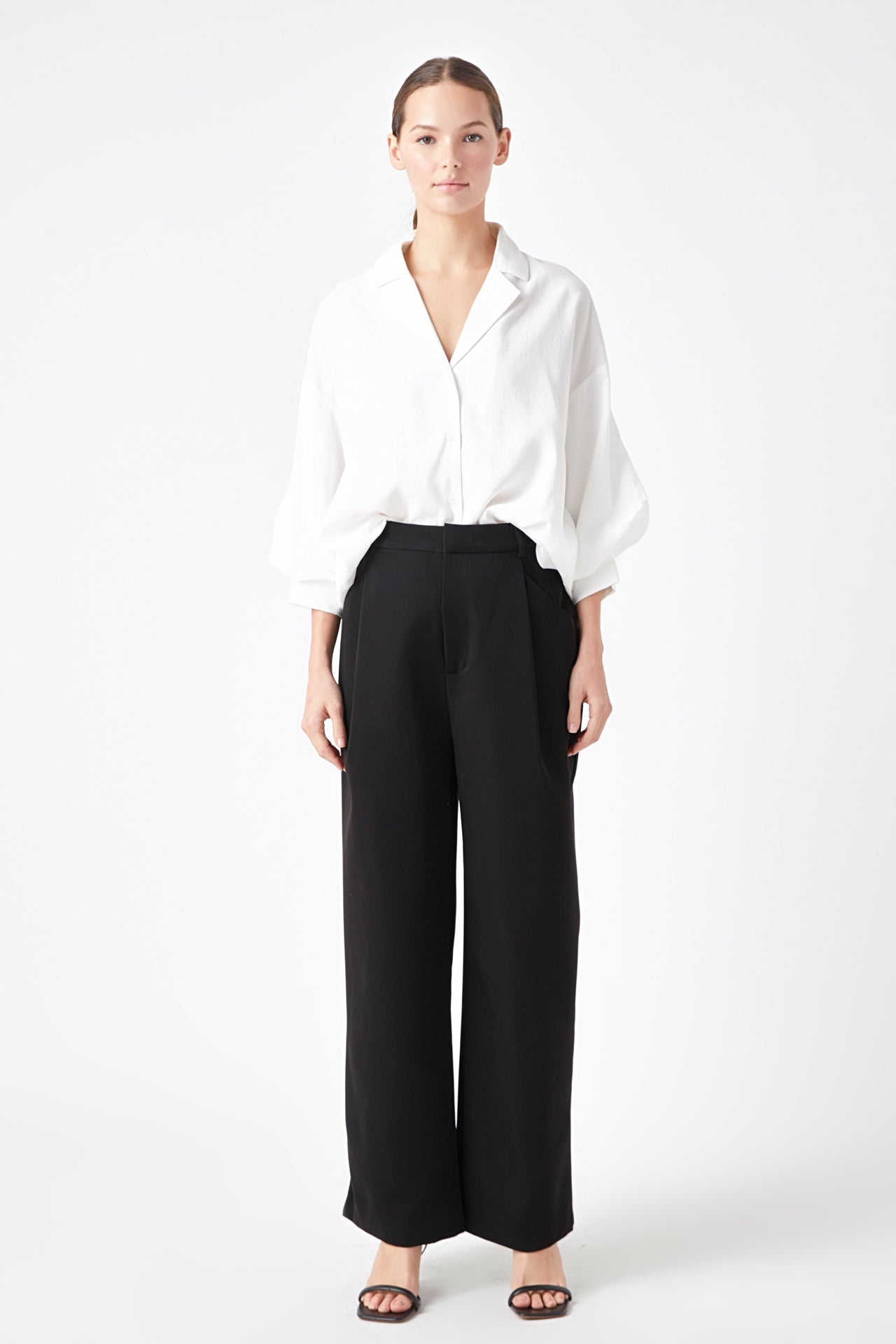 ENDLESS ROSE - Endless Rose - High-Waisted Suit Trousers - BOTTOMS available at Objectrare