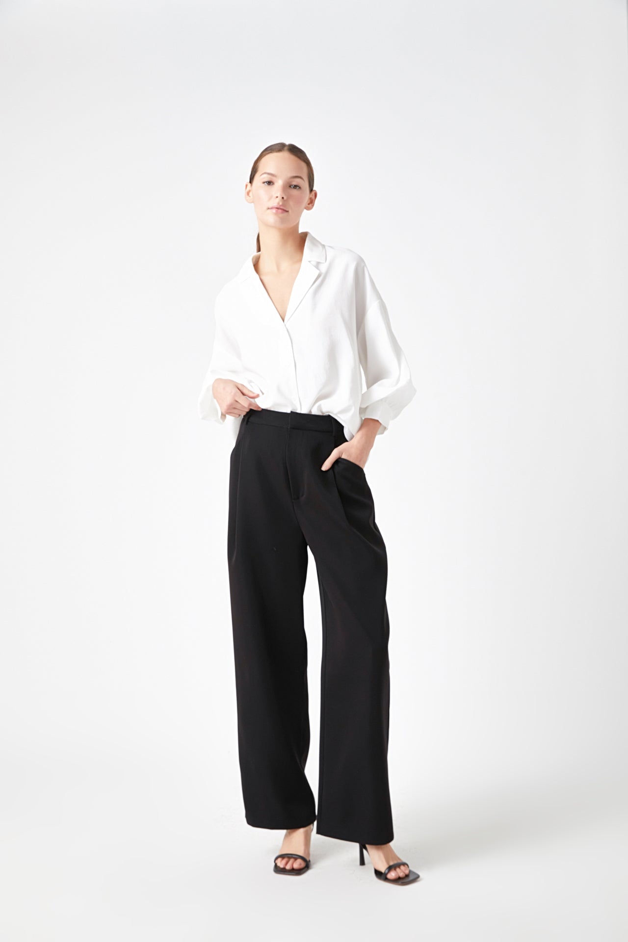 ENDLESS ROSE - High-Waisted Suit Trousers - PANTS available at Objectrare