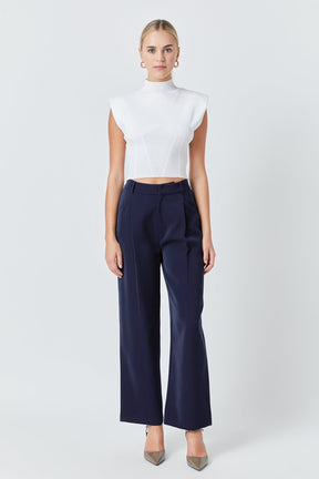 ENDLESS ROSE - Endless Rose - High-Waisted Suit Trousers - BOTTOMS available at Objectrare