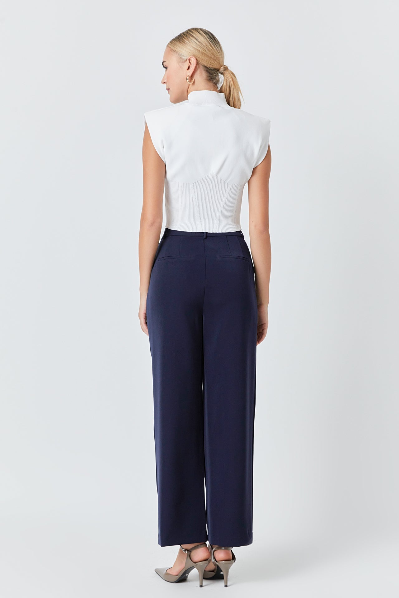 ENDLESS ROSE - High-Waisted Suit Trousers - PANTS available at Objectrare