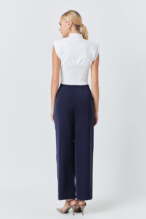 ENDLESS ROSE - High-Waisted Suit Trousers - PANTS available at Objectrare