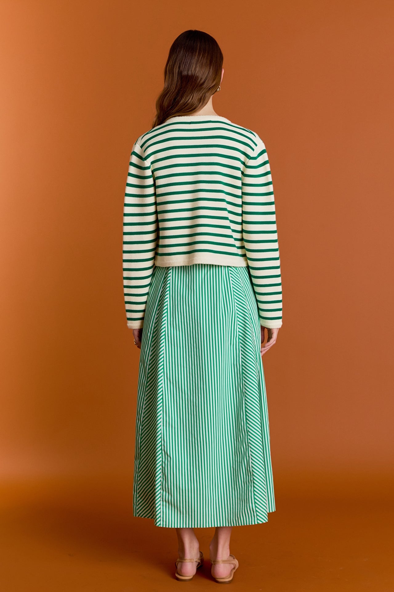 ENGLISH FACTORY - Knit Striped Sweater Cardigan - SWEATERS & KNITS available at Objectrare