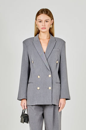 ENDLESS ROSE - Double Breasted Suit Blazer - BLAZERS available at Objectrare