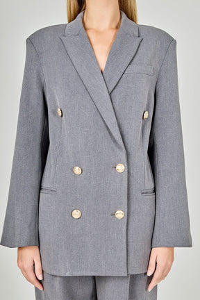 ENDLESS ROSE - Double Breasted Suit Blazer - BLAZERS available at Objectrare