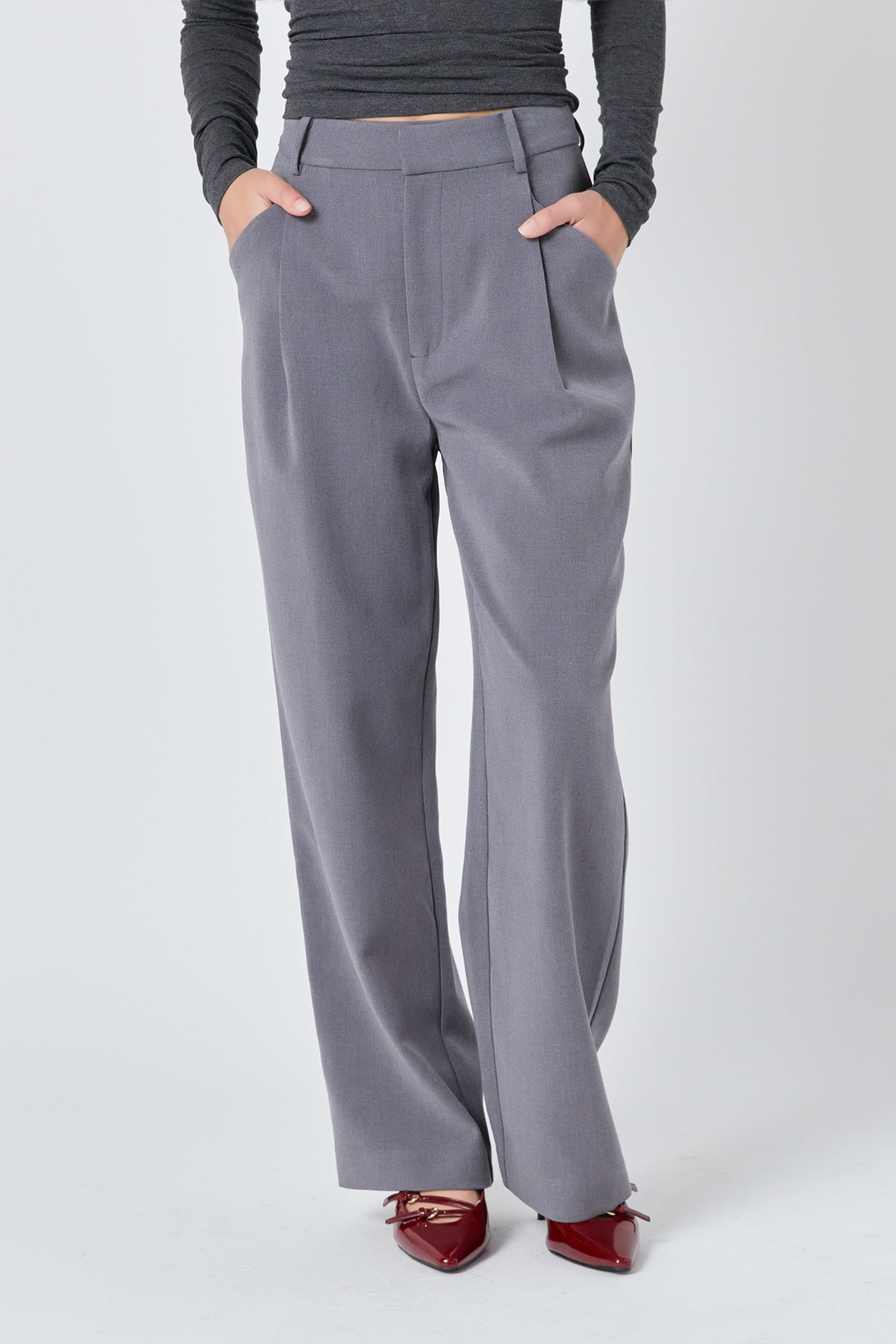 ENDLESS ROSE - Straight-Leg Trousers - PANTS available at Objectrare