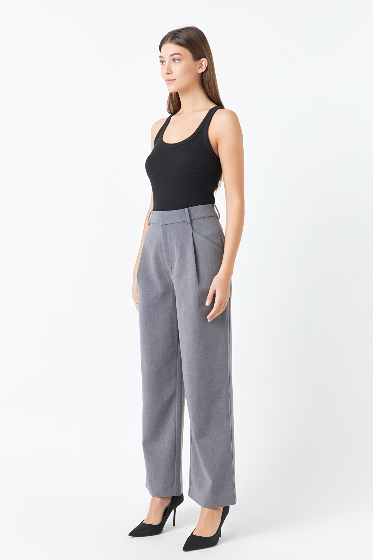 ENDLESS ROSE - Straight-Leg Trousers - PANTS available at Objectrare