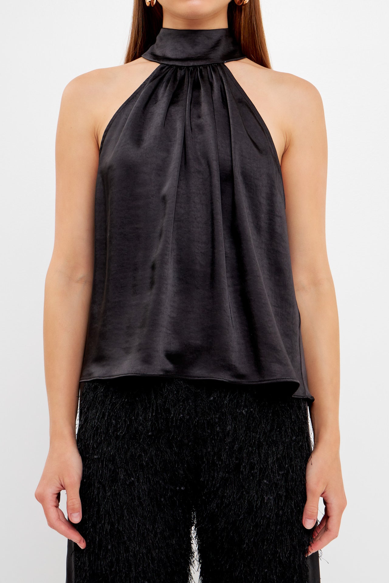 ENDLESS ROSE - Satin Top - Apparel & Accessories > Clothing > Tops available at Objectrare