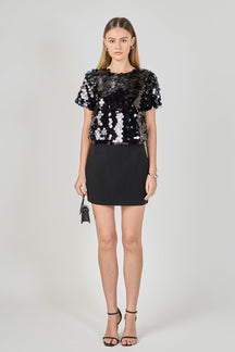 ENDLESS ROSE - Sequined Crop Top - TOPS available at Objectrare