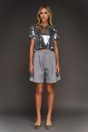 ENDLESS ROSE - Sequined Crop Top - TOPS available at Objectrare