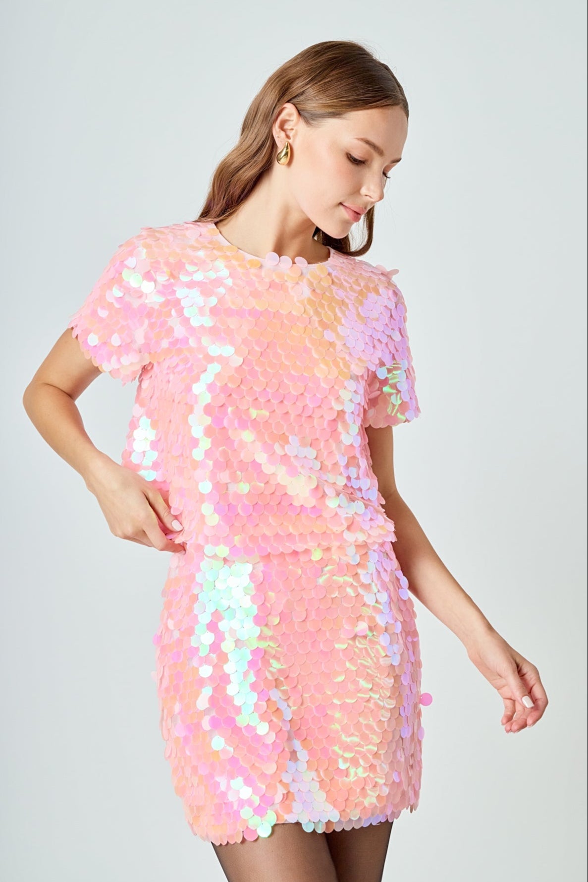 Sequined Crop Top