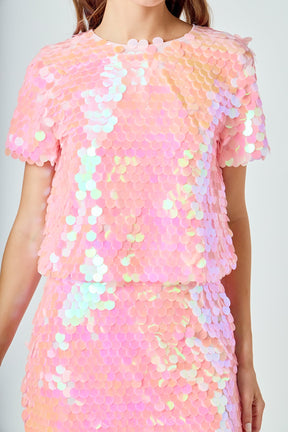 ENDLESS ROSE - Sequin Crop Top - TOPS available at Objectrare