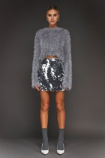 ENDLESS ROSE - Sequin Mini Skirt - SKIRTS available at Objectrare