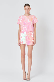 ENDLESS ROSE - Endless Rose - Sequin Mini Skirt - SKIRTS available at Objectrare