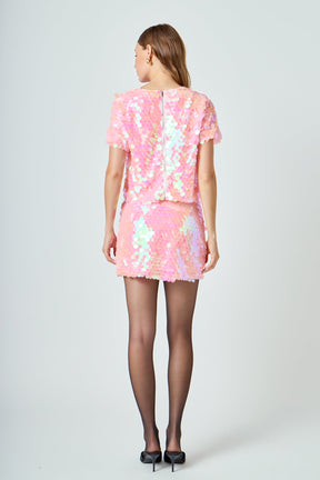 ENDLESS ROSE - Sequin Mini Skirt - SKIRTS available at Objectrare
