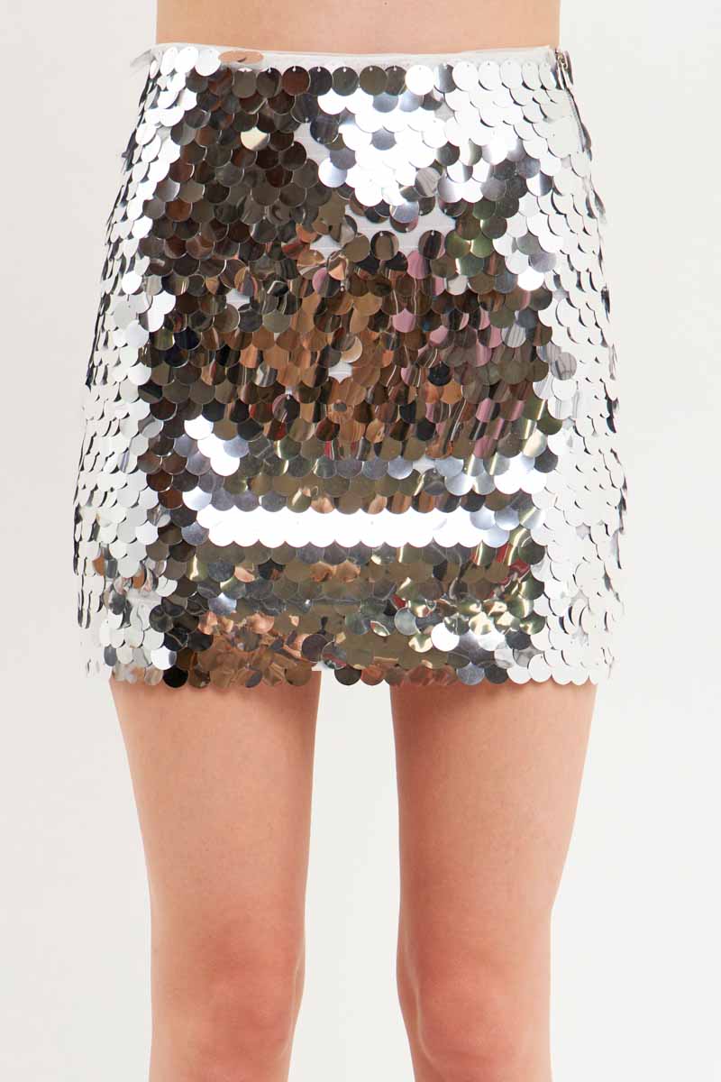 ENDLESS ROSE - Sequin Mini Skirt - SKIRTS available at Objectrare