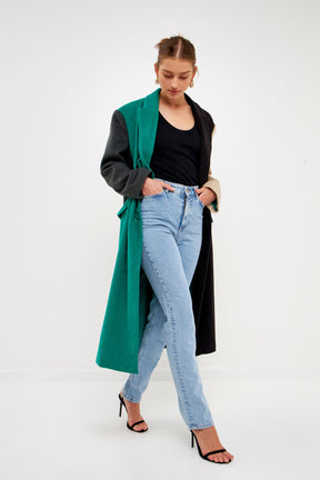 ENGLISH FACTORY - English Factory - Colorblock Double-Breasted Coat - COATS available at Objectrare