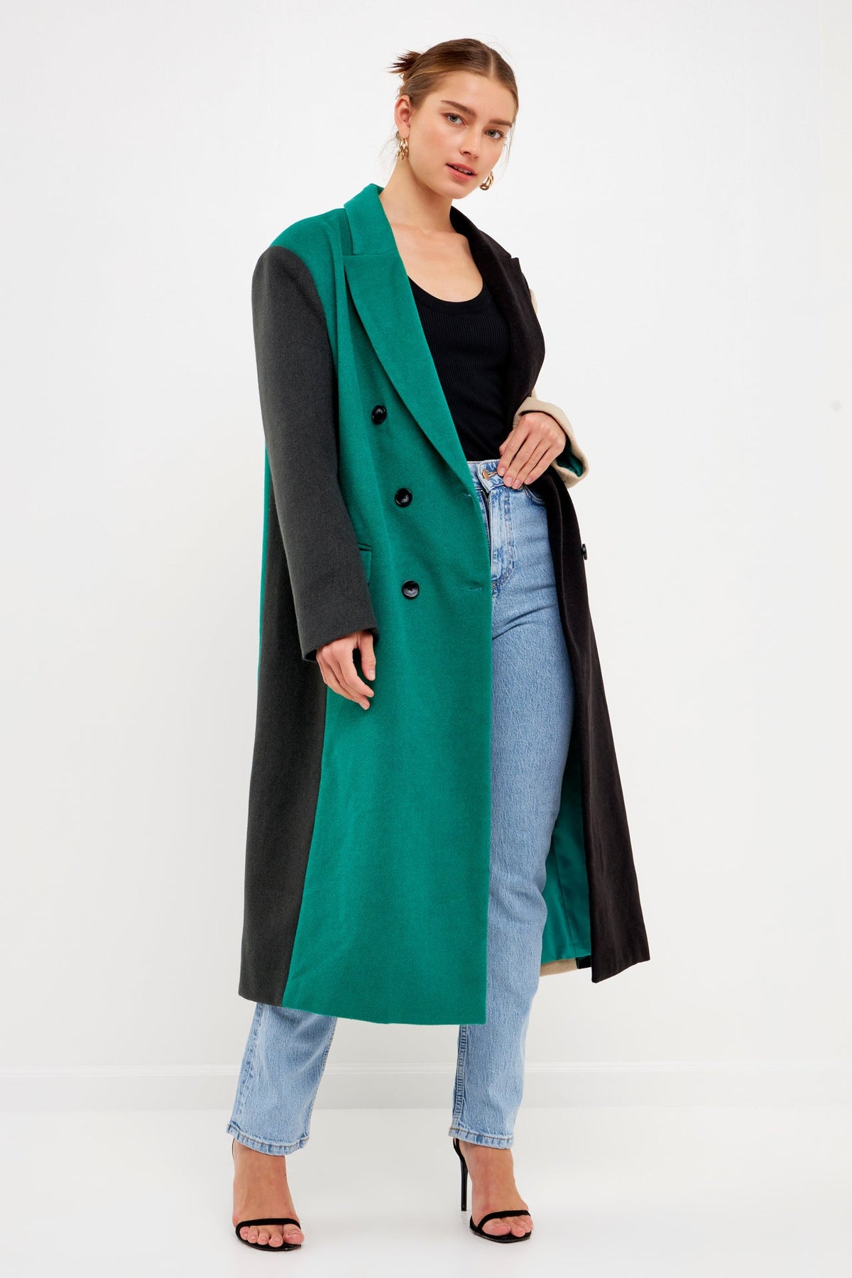 ENGLISH FACTORY - English Factory - Colorblock Double-Breasted Coat - COATS available at Objectrare