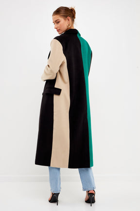 ENGLISH FACTORY - English Factory - Colorblock Double-Breasted Coat - COATS available at Objectrare