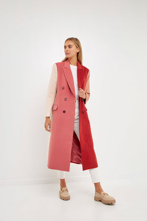 ENGLISH FACTORY - English Factory - Colorblock Double-Breasted Coat - COATS available at Objectrare