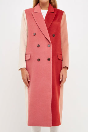 ENGLISH FACTORY - English Factory - Colorblock Double-Breasted Coat - COATS available at Objectrare