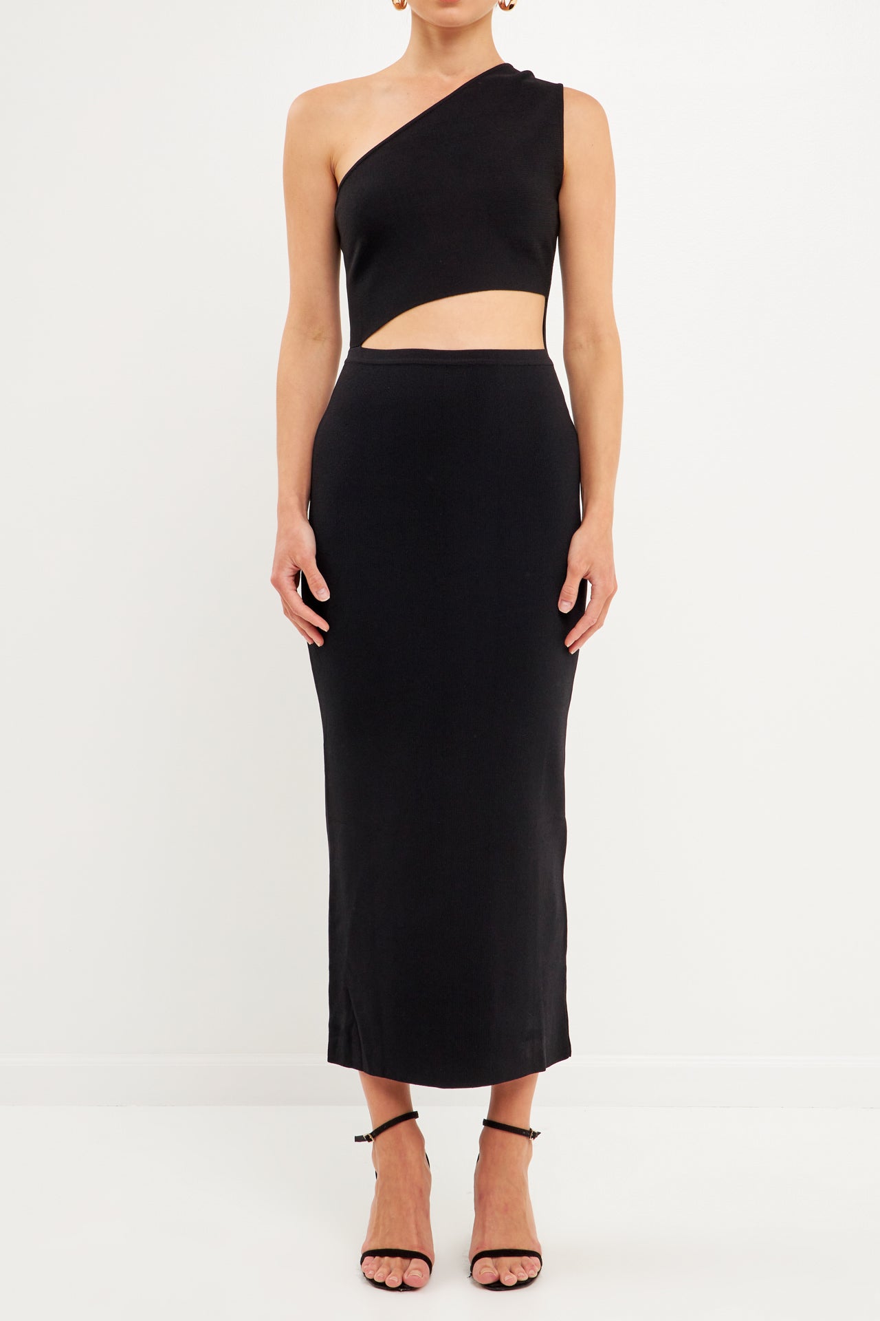 ENDLESS ROSE - One Shoulder Cutout Maxi Dress - DRESSES available at Objectrare