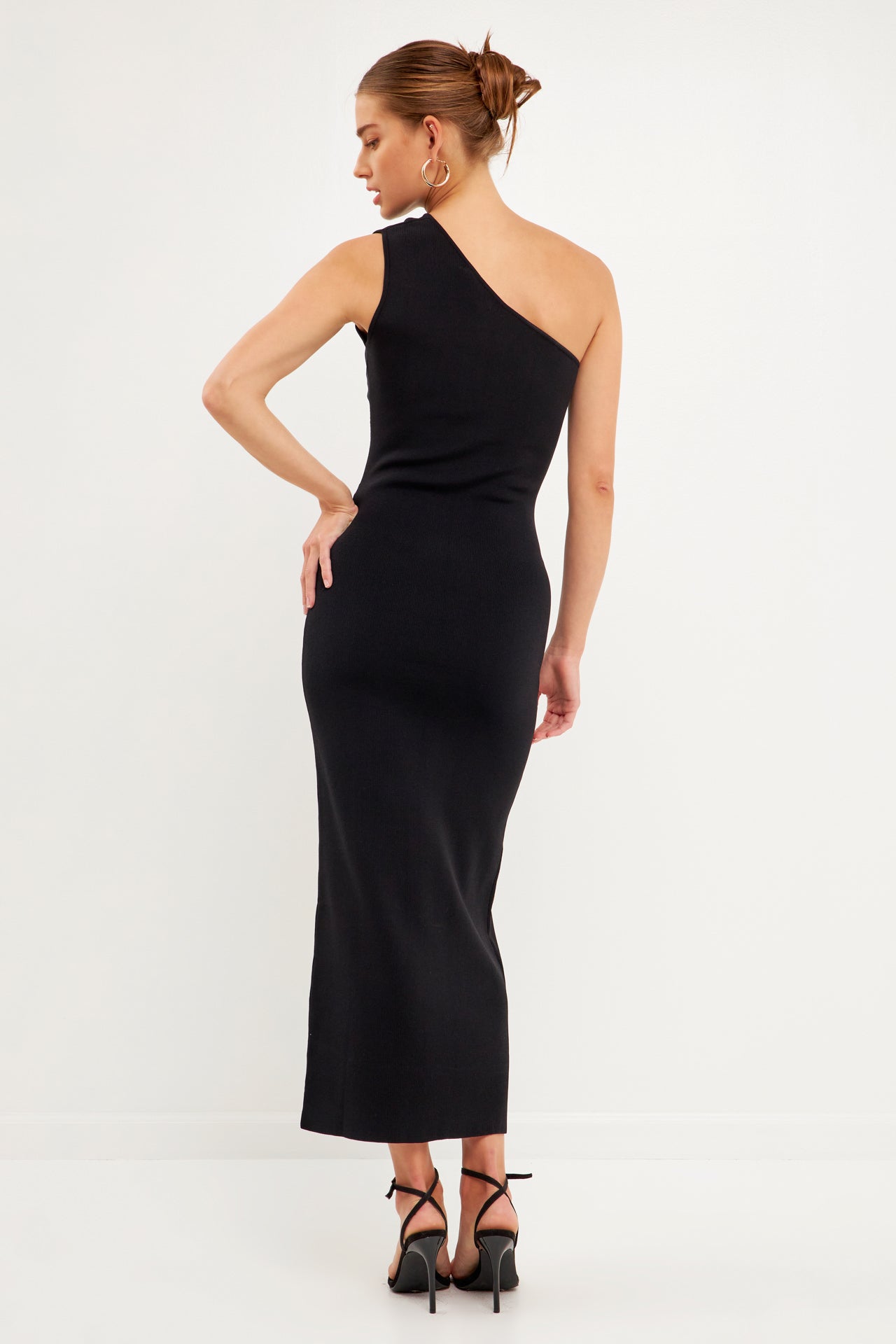 ENDLESS ROSE - One Shoulder Cutout Maxi Dress - DRESSES available at Objectrare