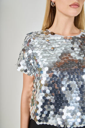 ENDLESS ROSE - Sequined Crop Top - TOPS available at Objectrare