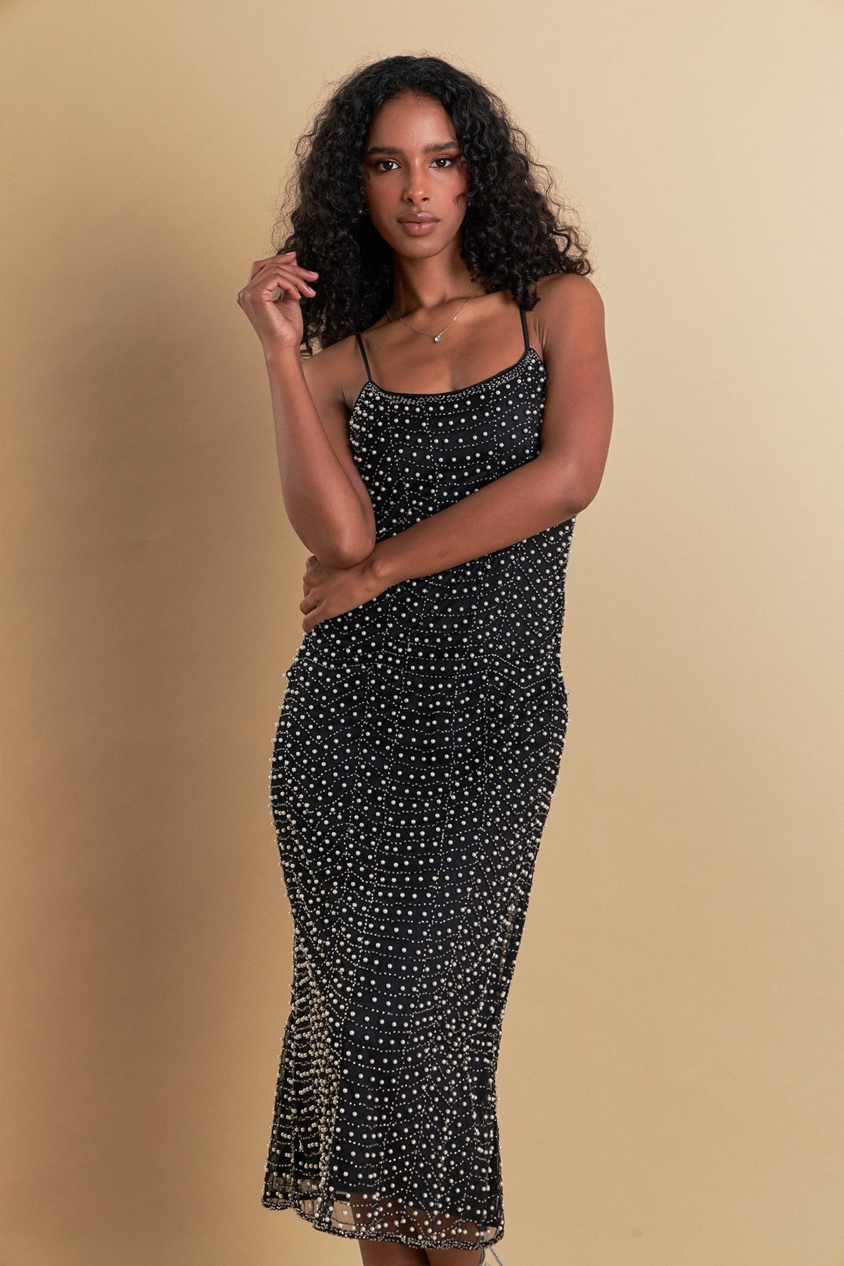 ENDLESS ROSE - Endless Rose - Premium Pearl Beaded Maxi Dress - DRESSES available at Objectrare