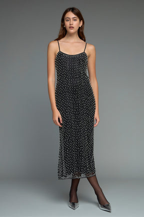 Premium Pearl Beaded Maxi Dress