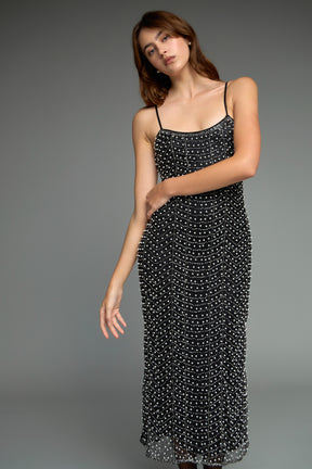 Premium Pearl Beaded Maxi Dress