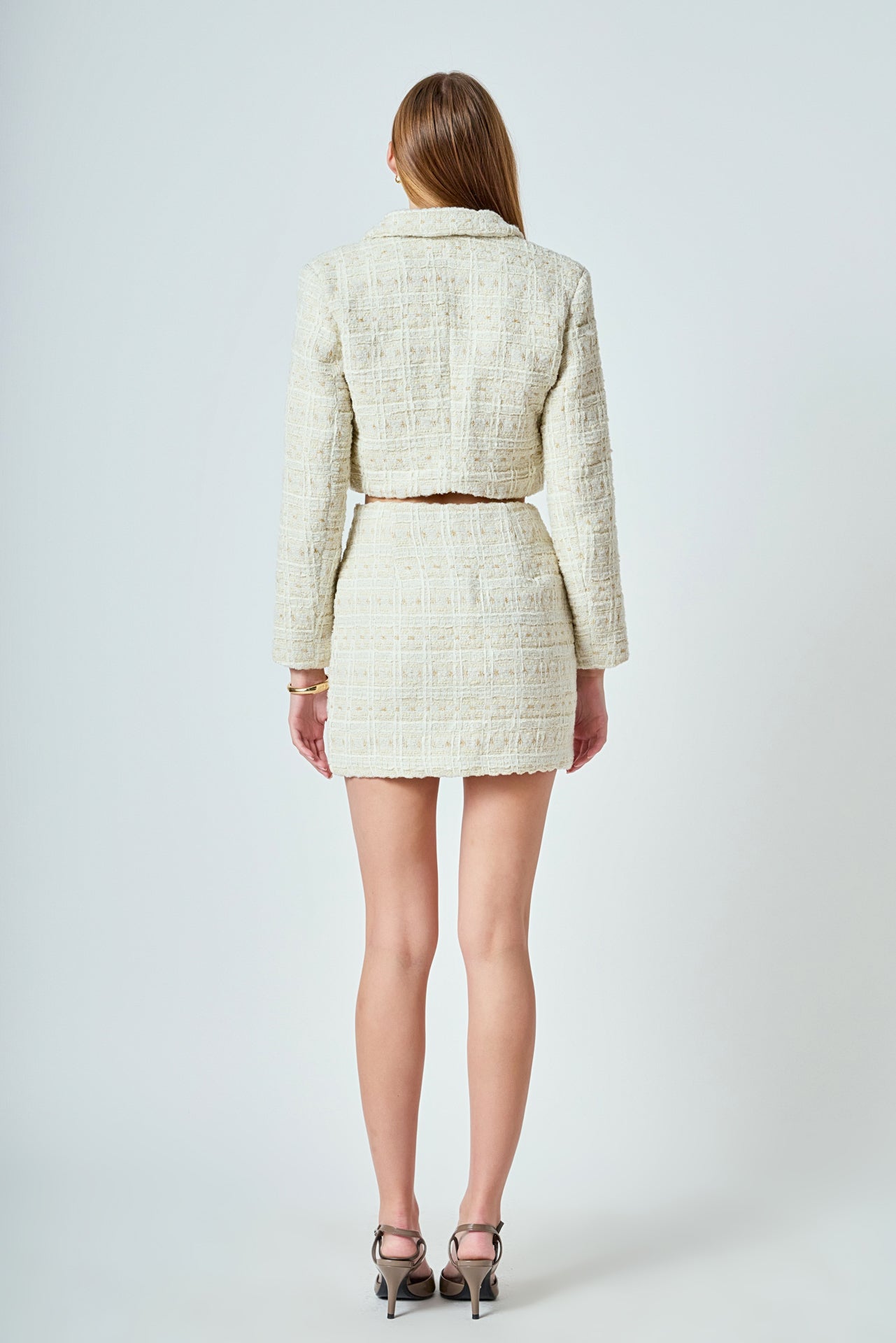 ENDLESS ROSE - Premium Tweed Mini Skirt - SKIRTS available at Objectrare