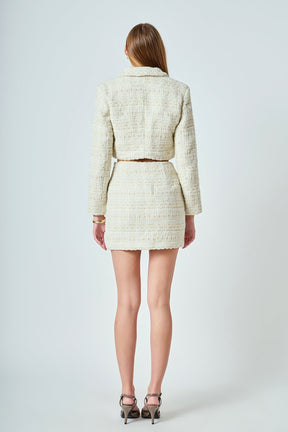 ENDLESS ROSE - Premium Tweed Mini Skirt - SKIRTS available at Objectrare