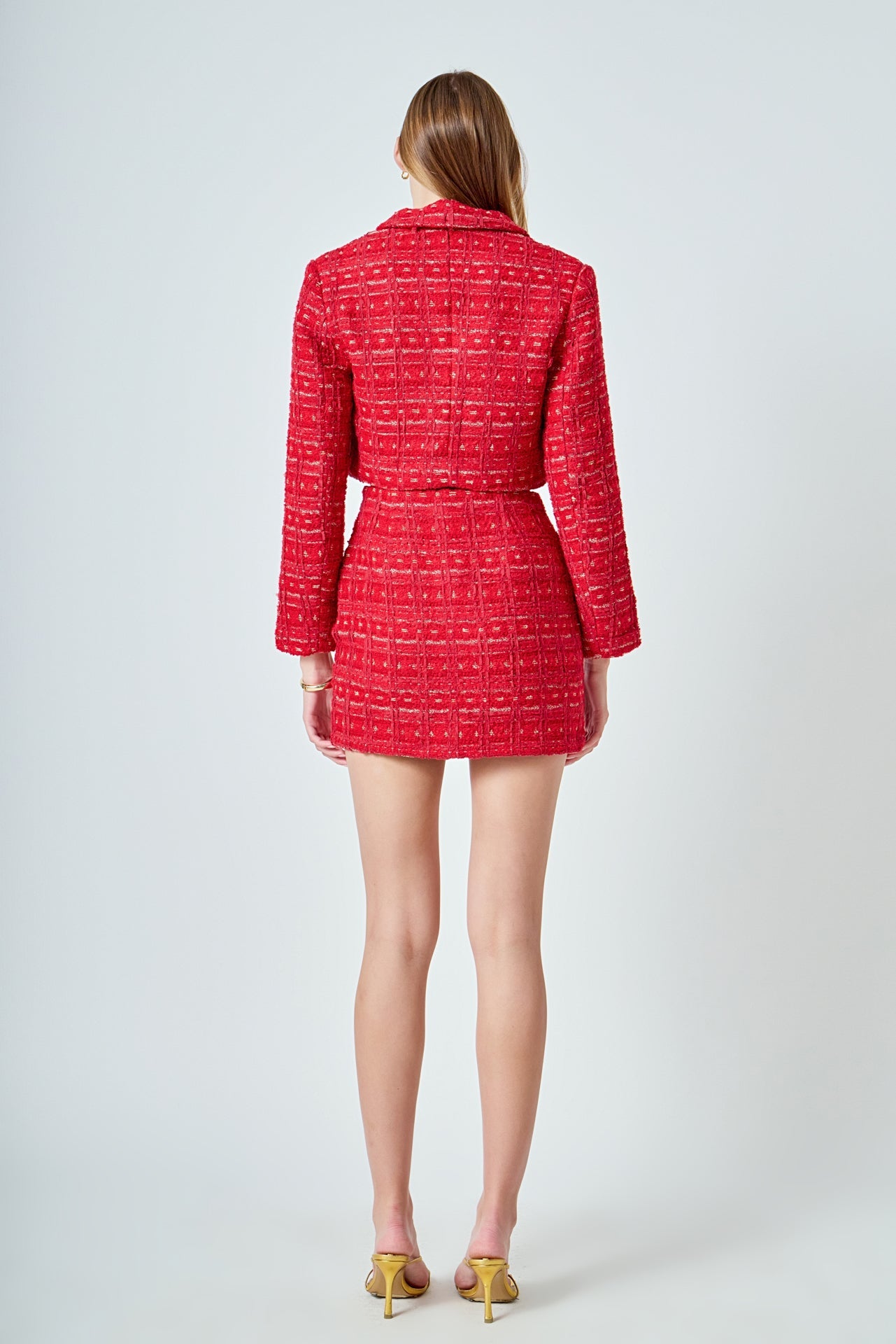 ENDLESS ROSE - Premium Tweed Mini Skirt - SKIRTS available at Objectrare