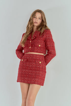 ENDLESS ROSE - Endless Rose - Premium Tweed Mini Skirt - SKIRTS available at Objectrare