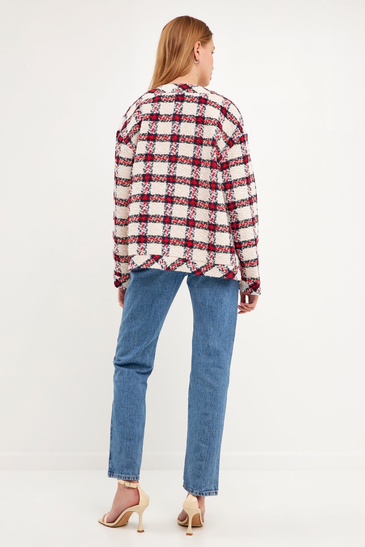 ENGLISH FACTORY - Plaid Boucle Jacket - JACKETS available at Objectrare