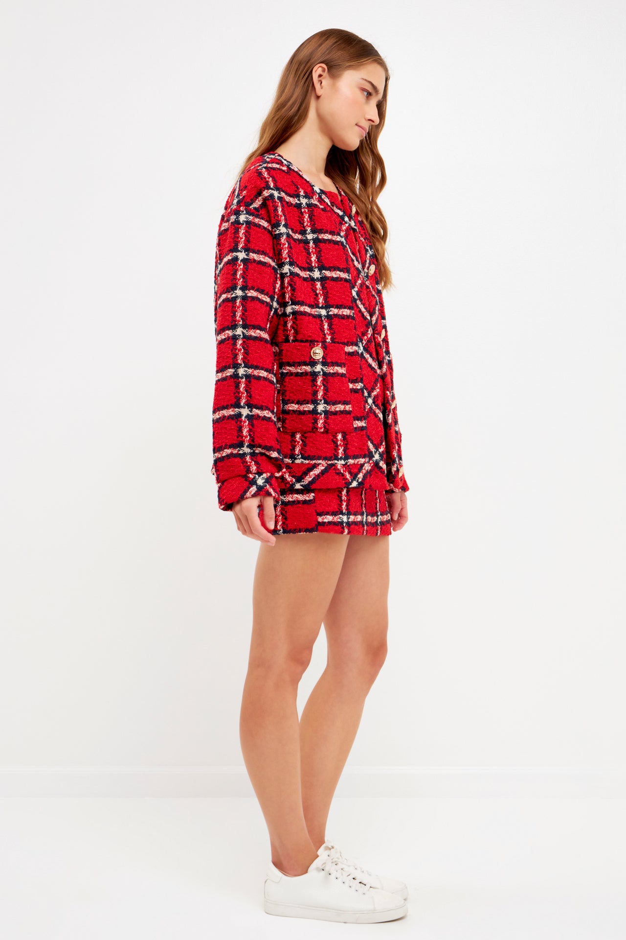 ENGLISH FACTORY - Plaid Boucl Jacket - JACKETS available at Objectrare