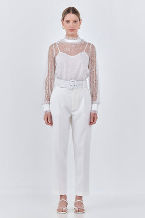ENDLESS ROSE - Speckled Mesh Blouse - SHIRTS & BLOUSES available at Objectrare
