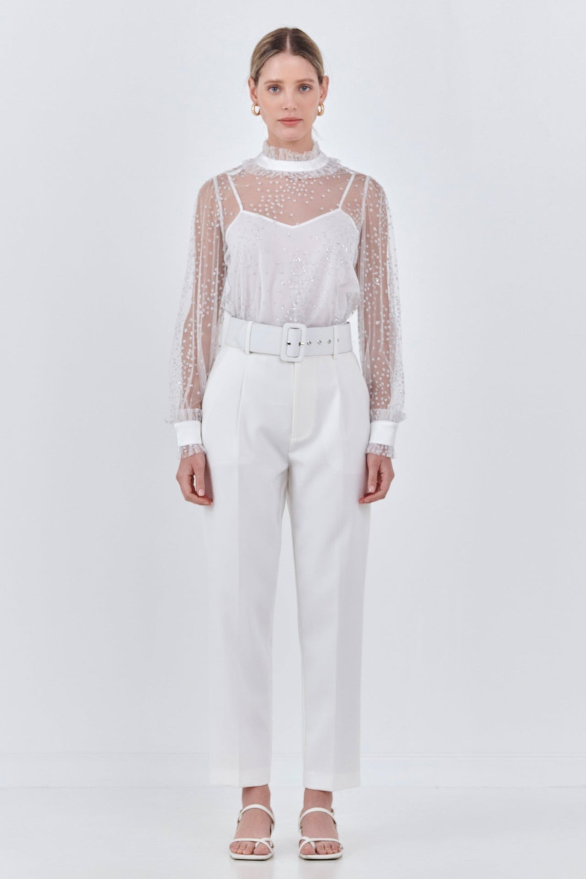 ENDLESS ROSE - Speckled Mesh Blouse - SHIRTS & BLOUSES available at Objectrare