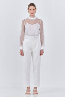 ENDLESS ROSE - Speckled Mesh Blouse - SHIRTS & BLOUSES available at Objectrare