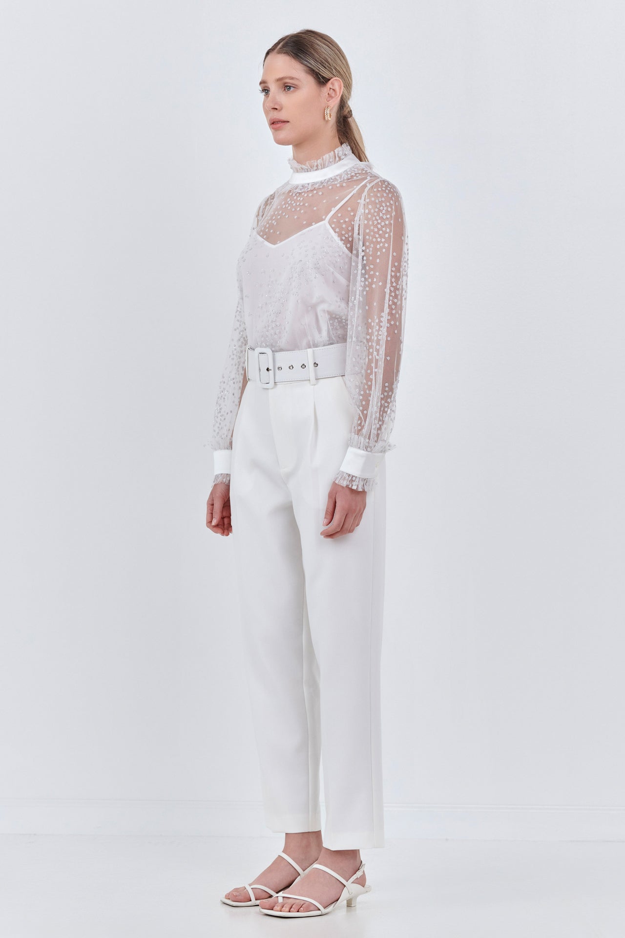 ENDLESS ROSE - Speckled Mesh Blouse - SHIRTS & BLOUSES available at Objectrare