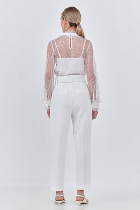 ENDLESS ROSE - Speckled Mesh Blouse - SHIRTS & BLOUSES available at Objectrare