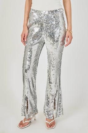 ENDLESS ROSE - Sequin Flare Pants - PANTS available at Objectrare