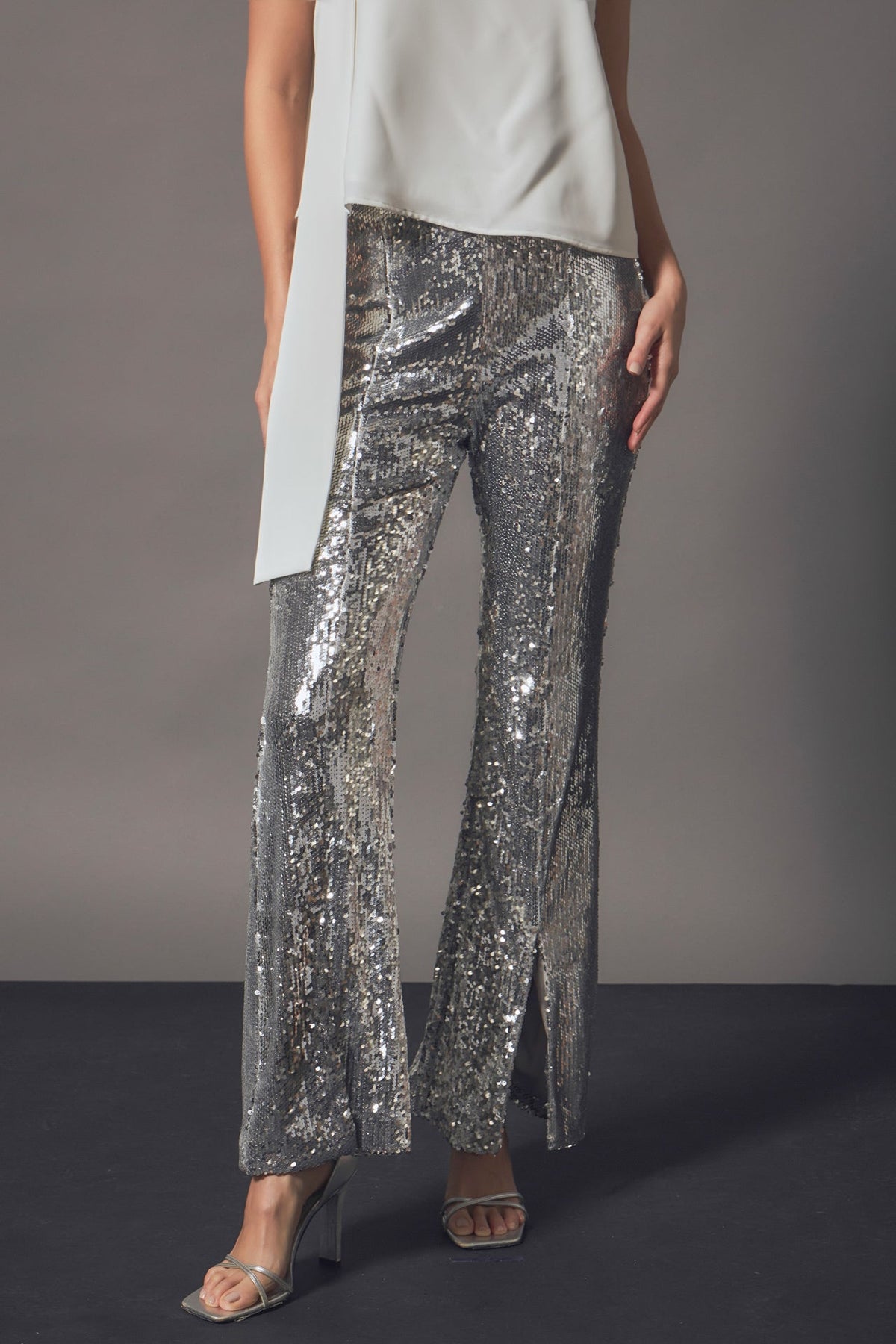 ENDLESS ROSE - Sequin Flare Pants - PANTS available at Objectrare