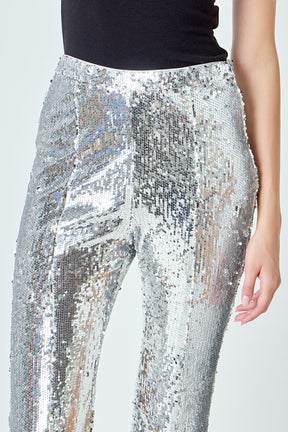 ENDLESS ROSE - Sequin Flare Pants - PANTS available at Objectrare