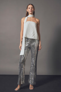 ENDLESS ROSE - Sequin Flare Pants - PANTS available at Objectrare