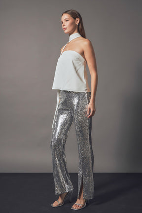 ENDLESS ROSE - Sequin Flare Pants - PANTS available at Objectrare