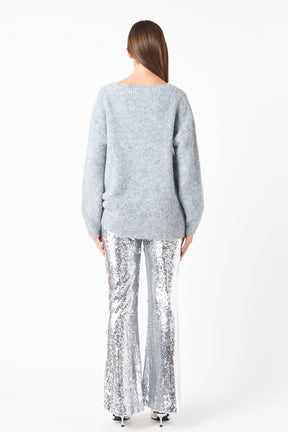 ENDLESS ROSE - Sequin Flare Pants - PANTS available at Objectrare