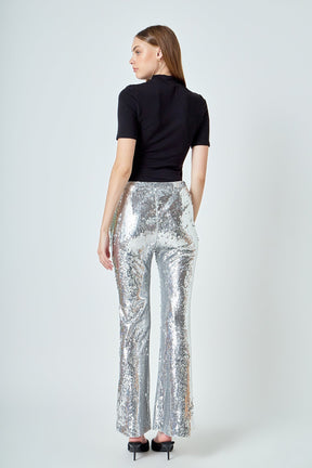 ENDLESS ROSE - Sequin Flare Pants - PANTS available at Objectrare