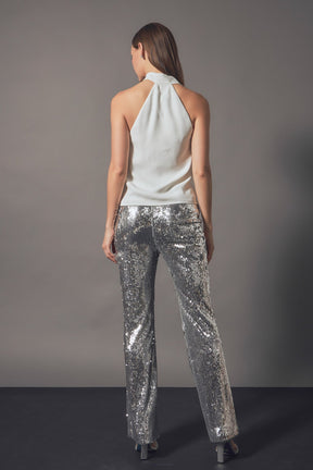 ENDLESS ROSE - Sequin Flare Pants - PANTS available at Objectrare